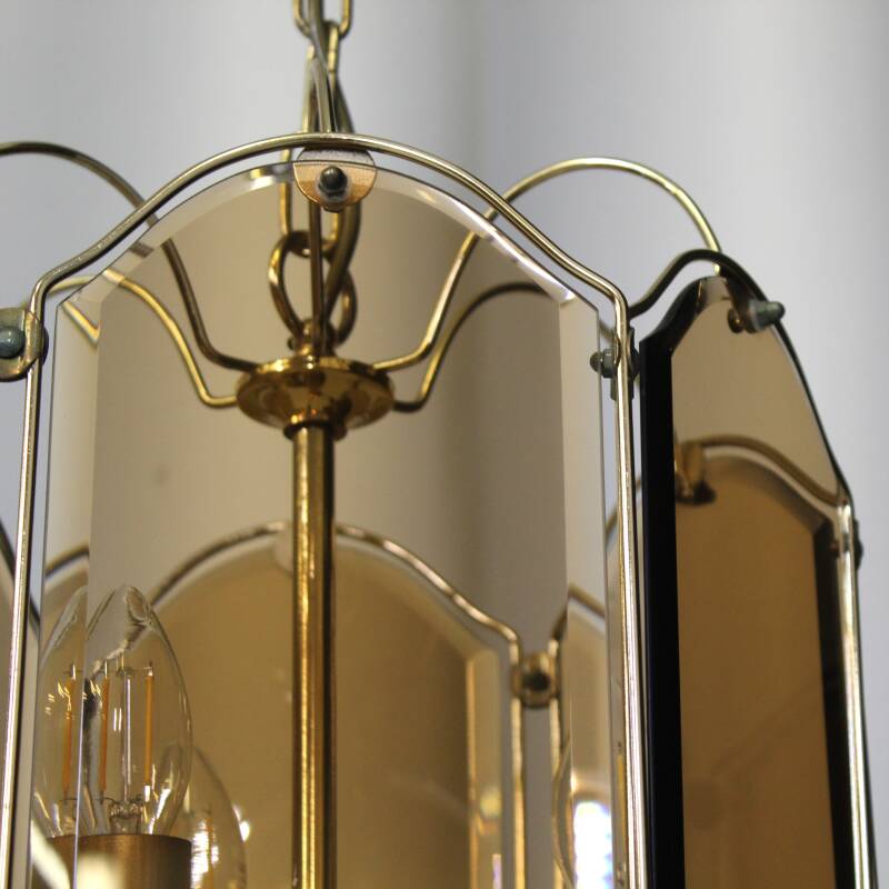 Vintage smoked glass lamp
