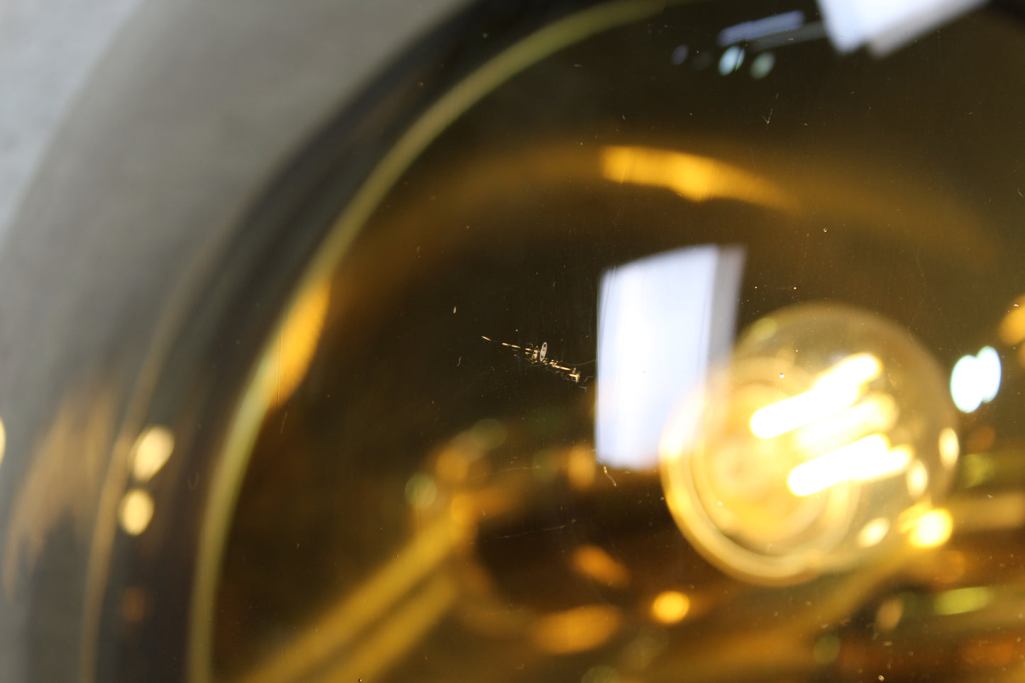 Vintage design plafondlamp rookglas, wandlamp - jaren '70