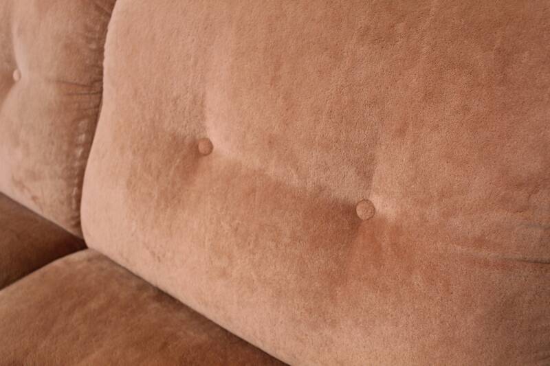 Vintage pink modular sofa, 3/4 seater