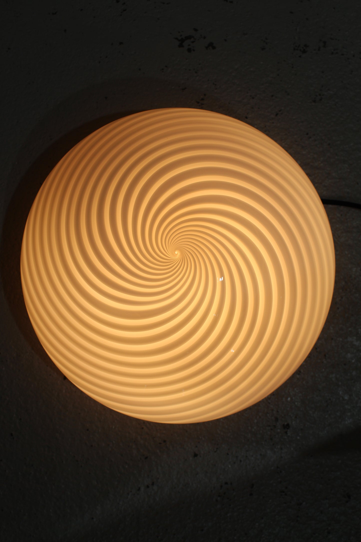 Vintage swirl plafondlamp, wandlamp - Murano
