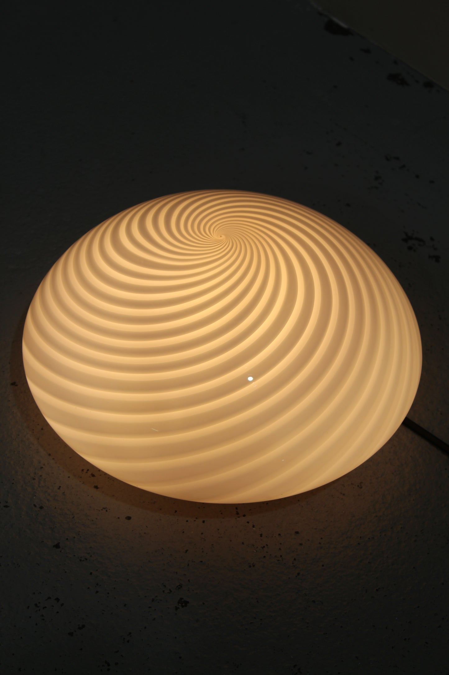 Vintage swirl plafondlamp, wandlamp - Murano