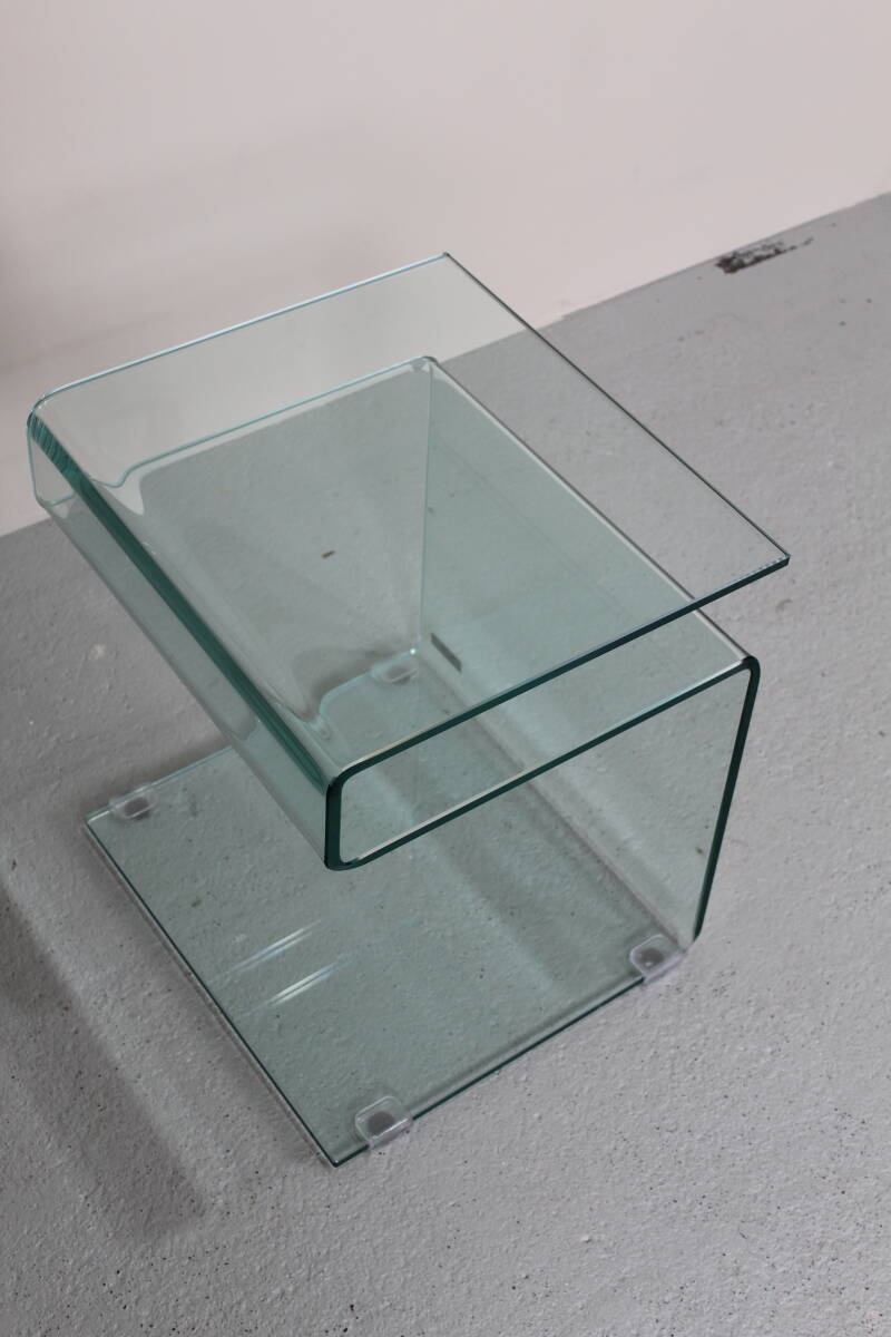 Vintage glass side table | 01322