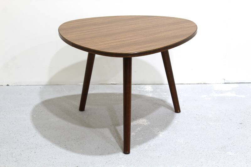 Vintage coffee table, side table, plant table - formica, brown, 60s | 00983