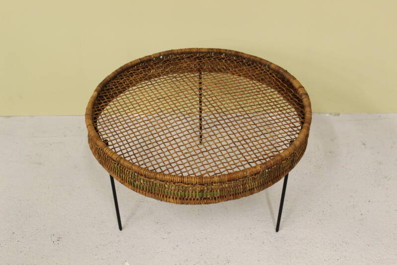Vintage rattan coffee table