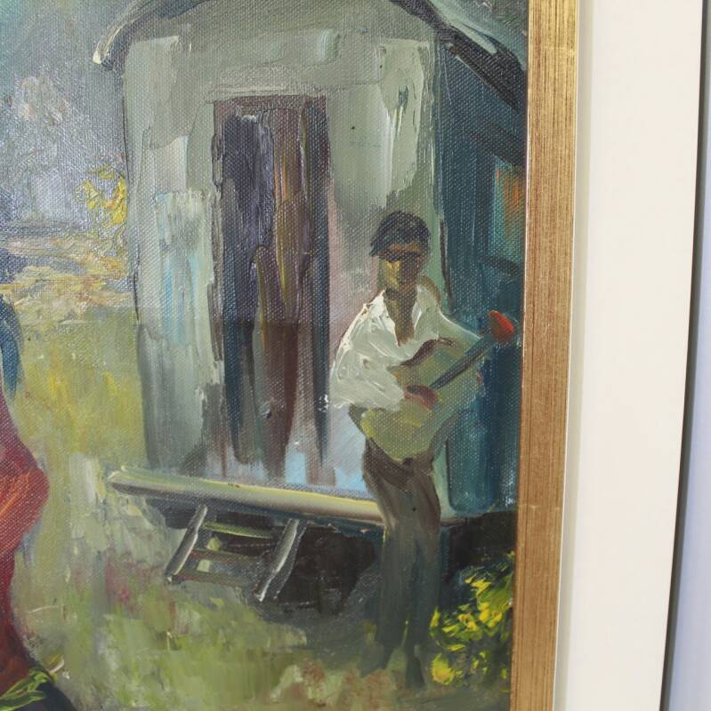 Vintage schilderij - zigeuners