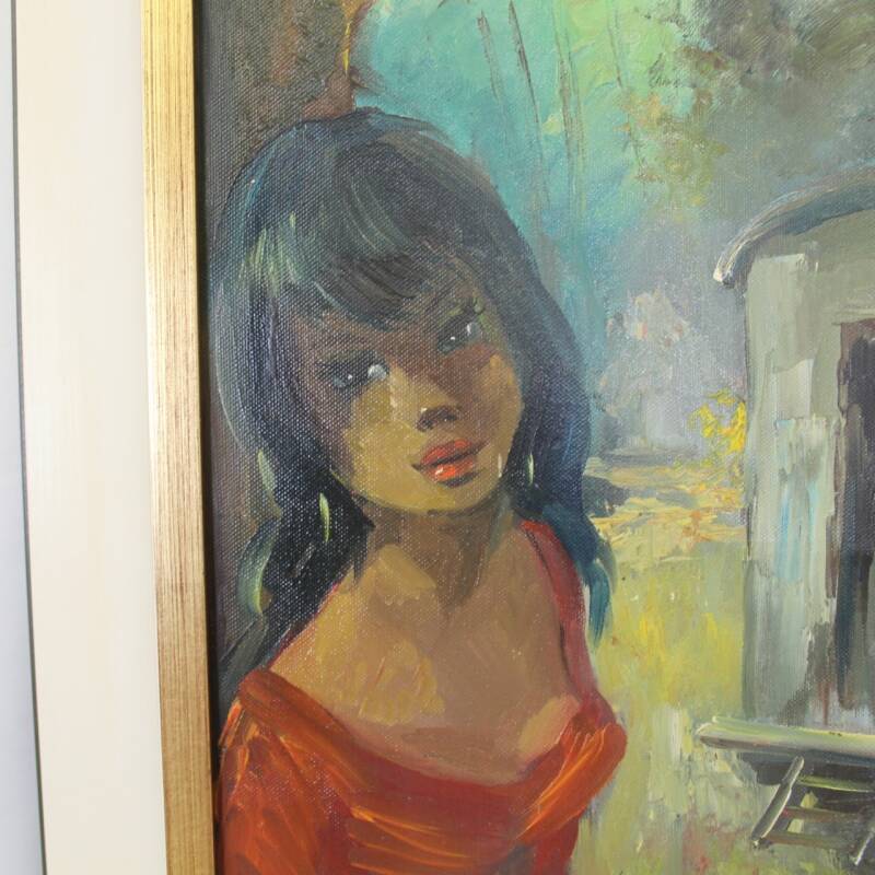 Vintage schilderij - zigeuners