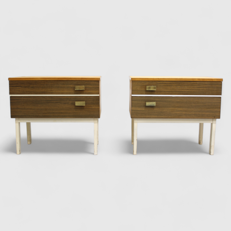 Vintage bedside table set, 70s | 01212