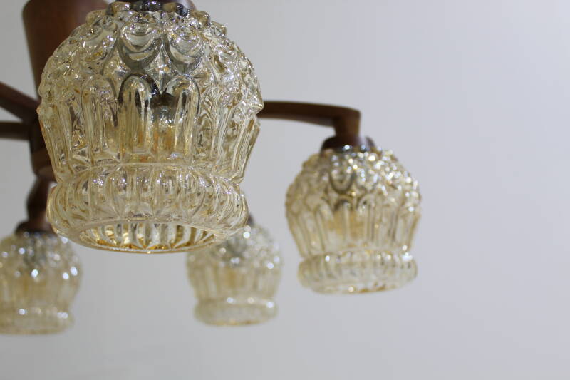 Vintage ceiling lamp - 6-arms, 70s | 01029
