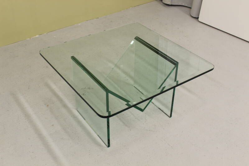 Vintage glass coffee table - 70s | 00767