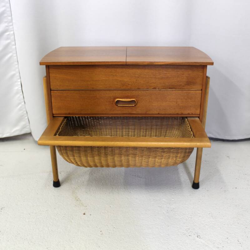 Vintage Swedish sewing cabinet, side table