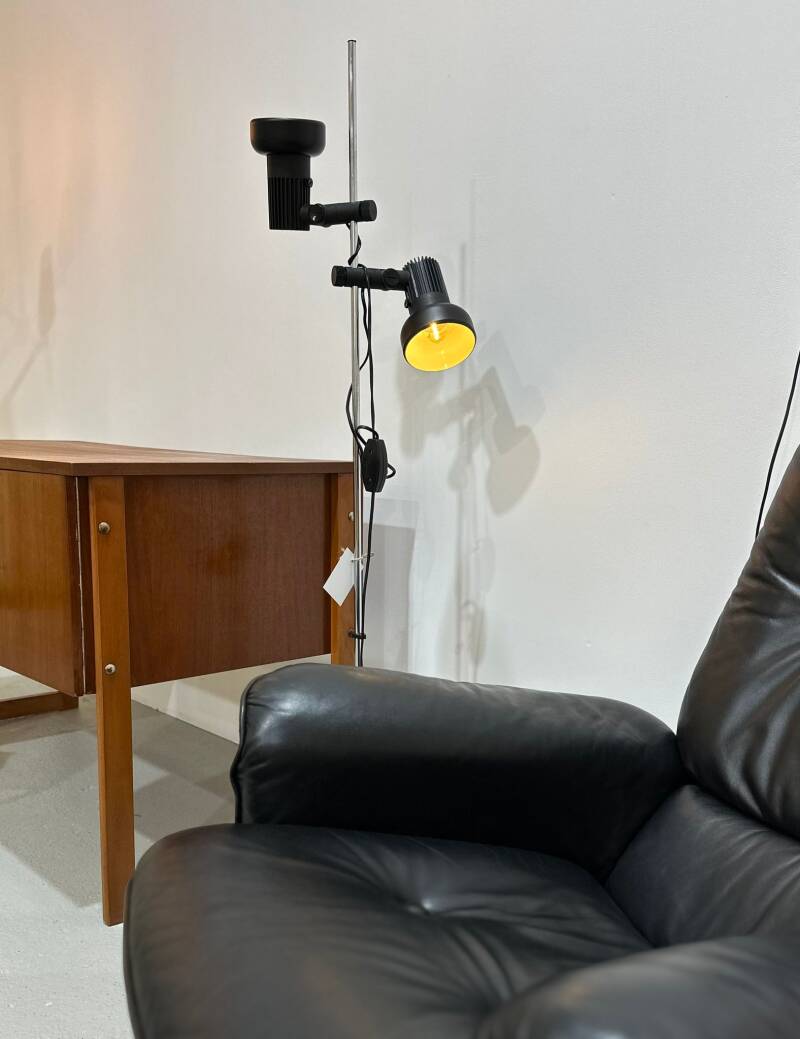 Vintage floor lamp, black - 60s | 01206