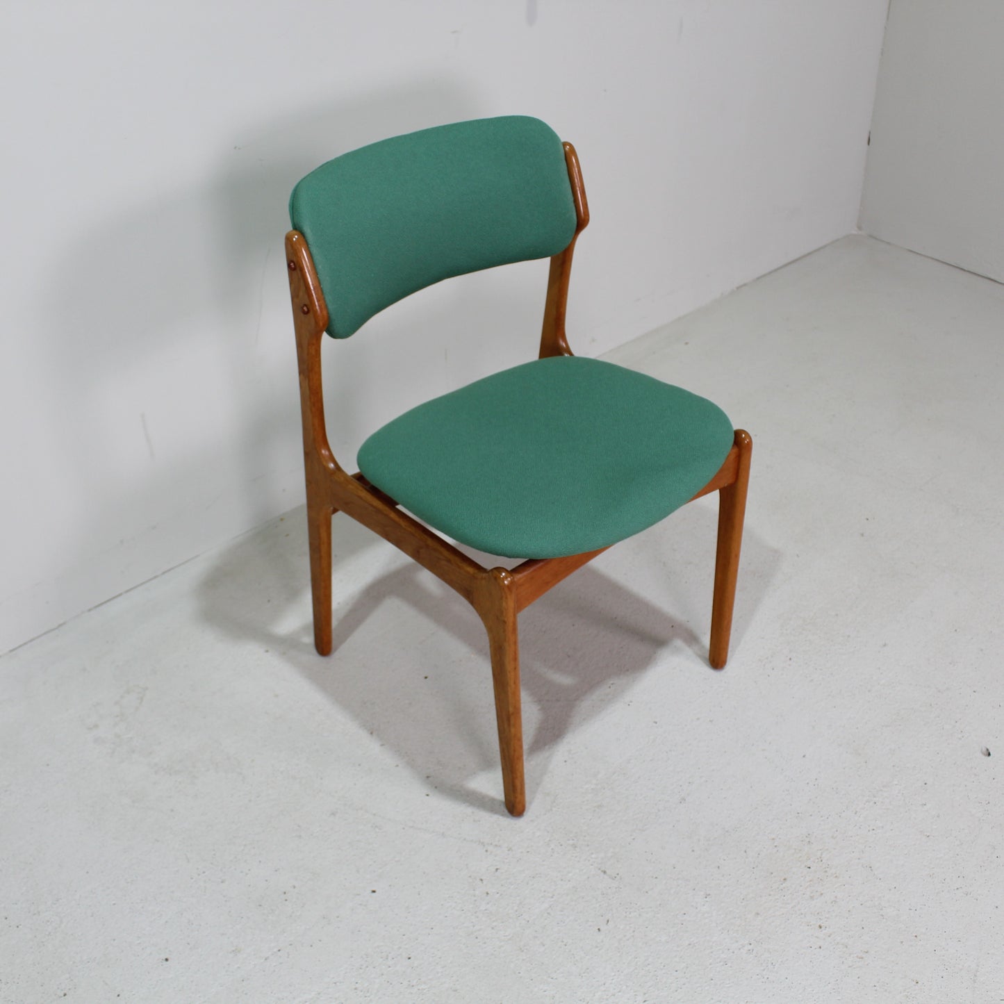 4x Vintage Esszimmerstühle, Erik Buch, Teakholz