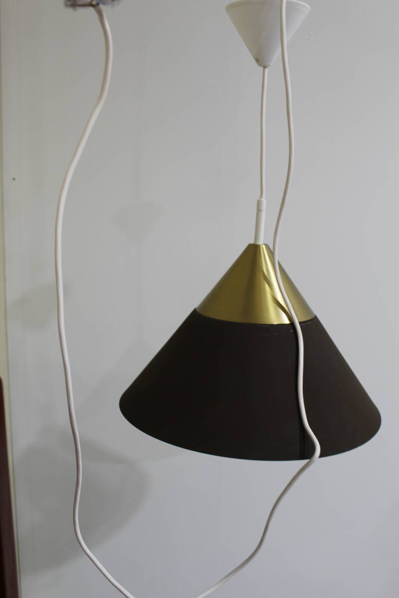 Vintage metalen hanglamp - Honsel Leuchten, jaren, '70 bruin, goud