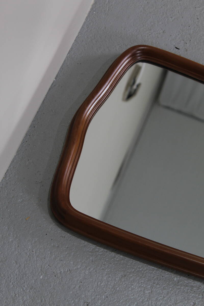 Vintage spiegel - mid century, hout | 01338