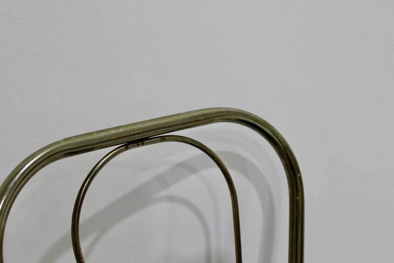 Vintage Hollywood Regency stoel - messing, jaren '70