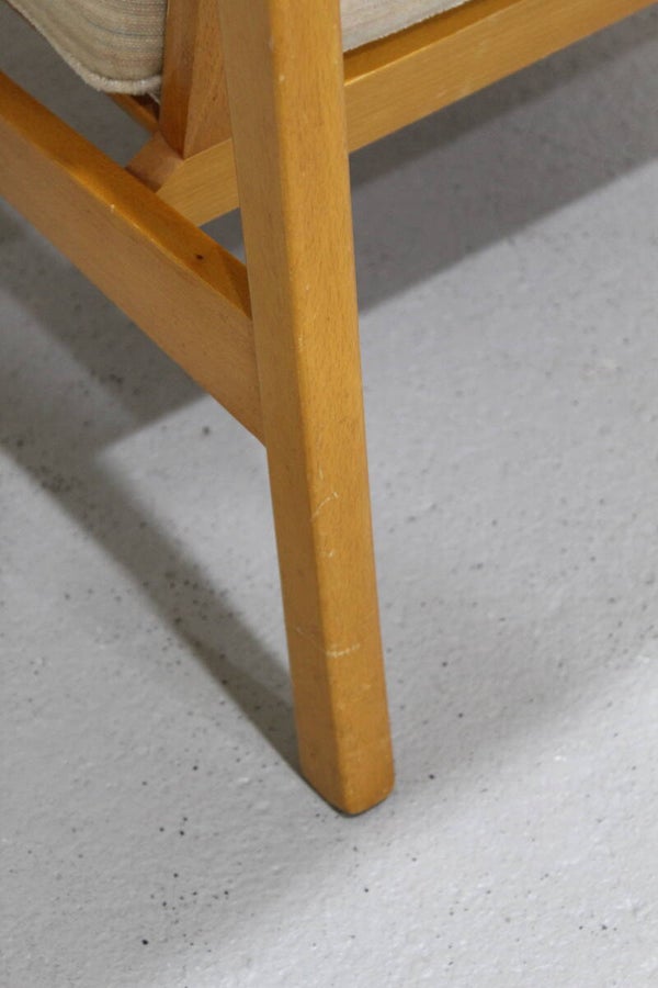 Vintage Sessel, Easy Chair - Hellbraun, Creme, 60er | 01376