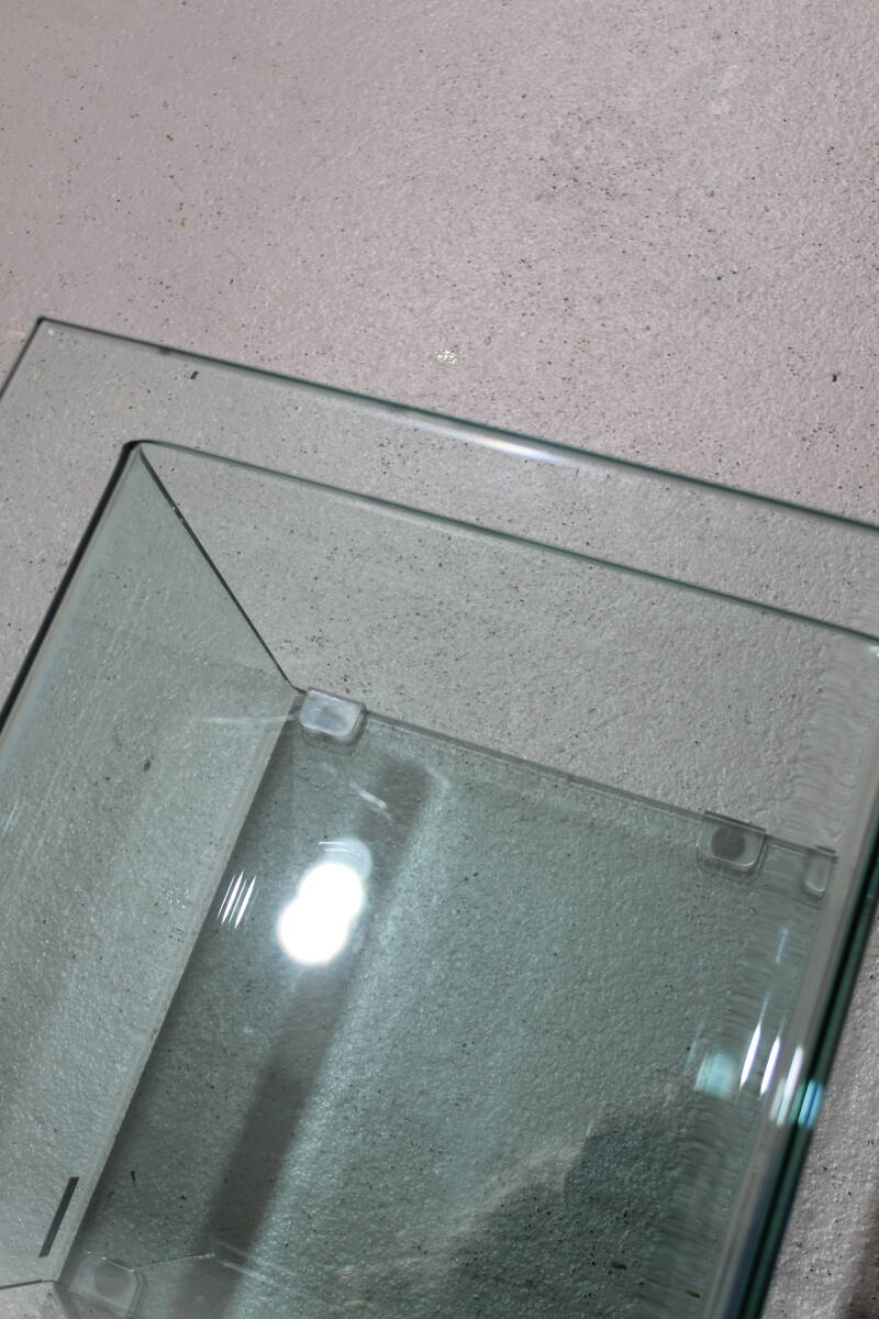 Vintage glass side table | 01322