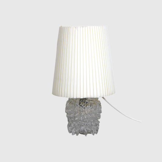 Vintage glazen tafellamp - jaren '70