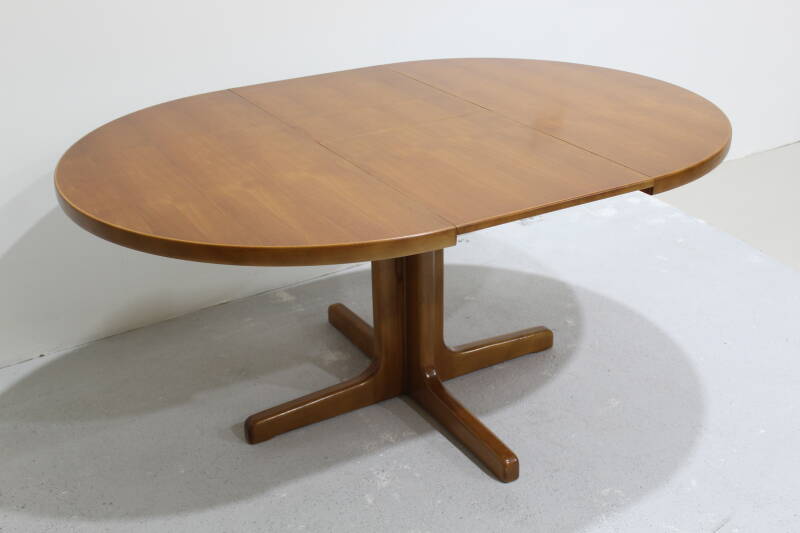 Vintage uitgeschuifbare ronde eettafel - jaren '70 | 00935