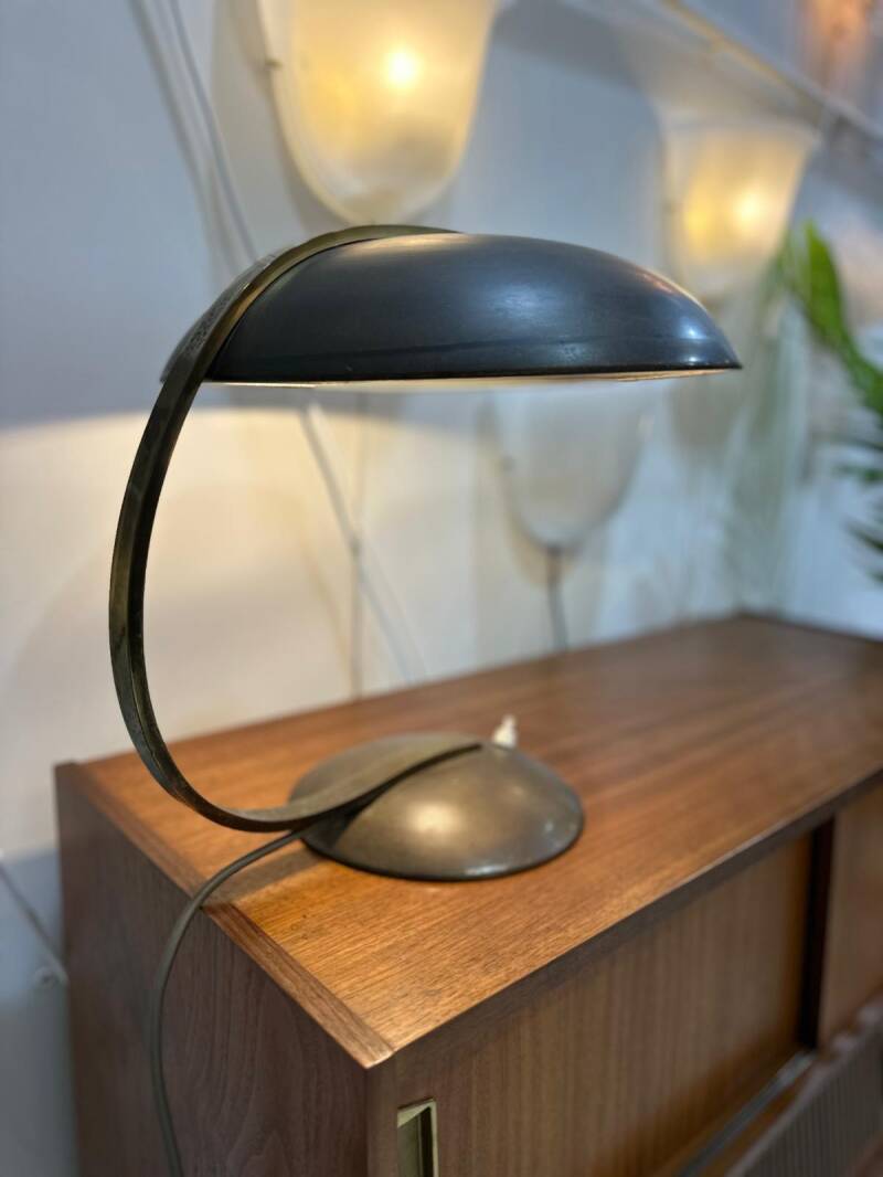 Vintage Design tafellamp - Egon Hillebrand jaren '30 messing | 01282