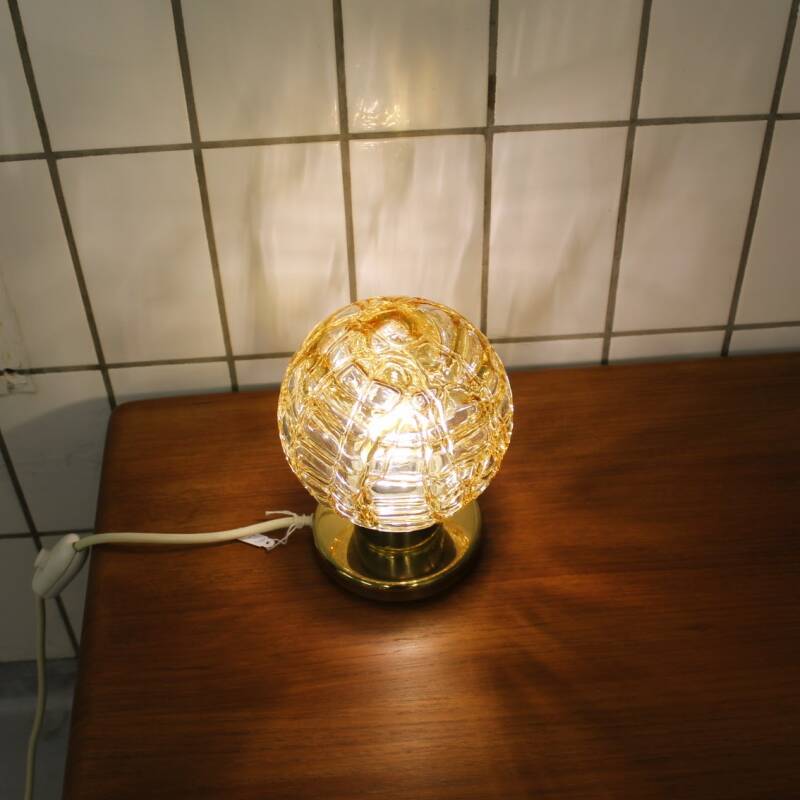 Vintage Doria tafellamp - amberkleurig