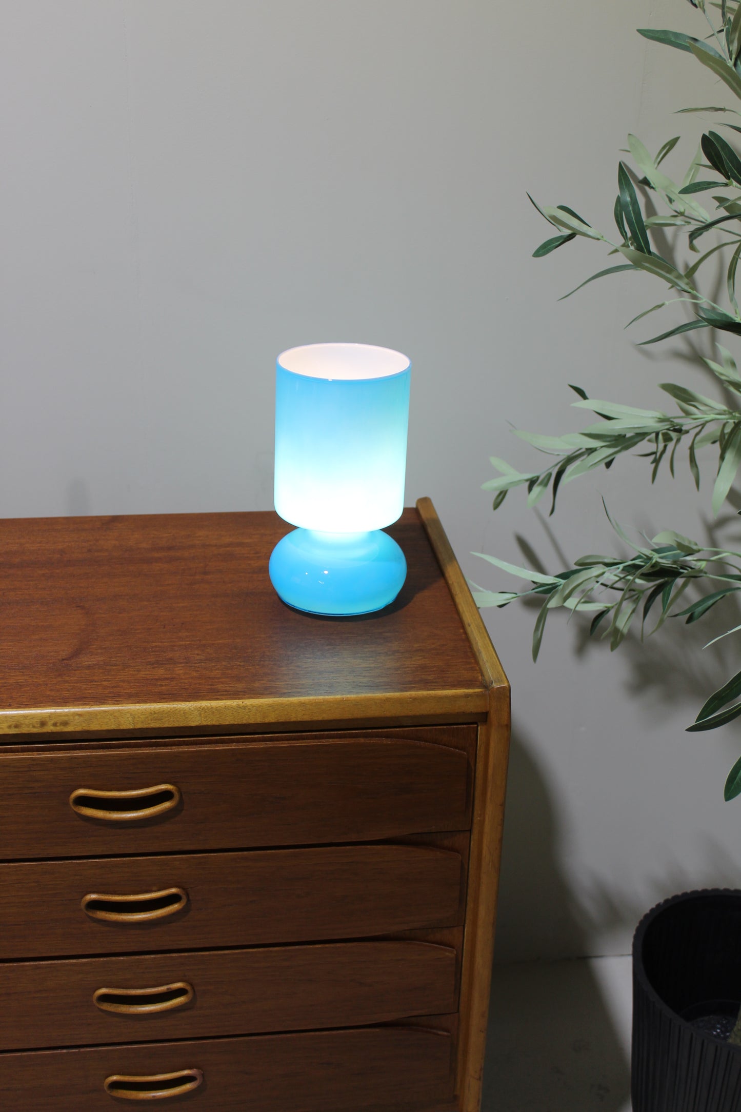 Vintage IKEA Lykta tafellamp blauw