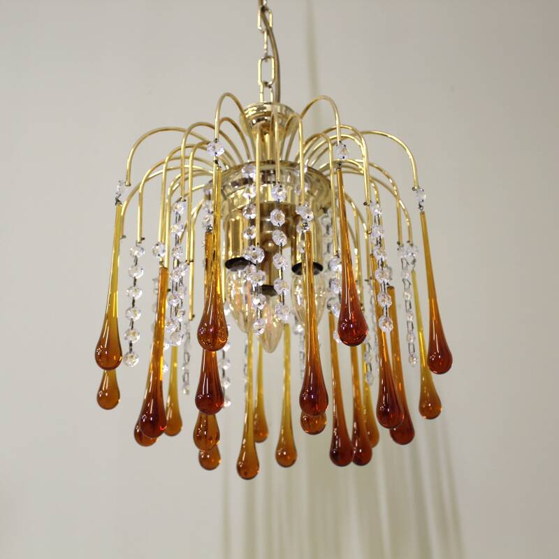 VEILING Vintage teardrop lamp - amber