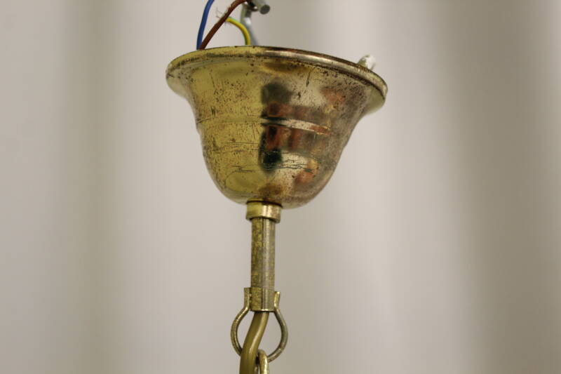 Vintage teardrop lamp - roze, goud jaren '70
