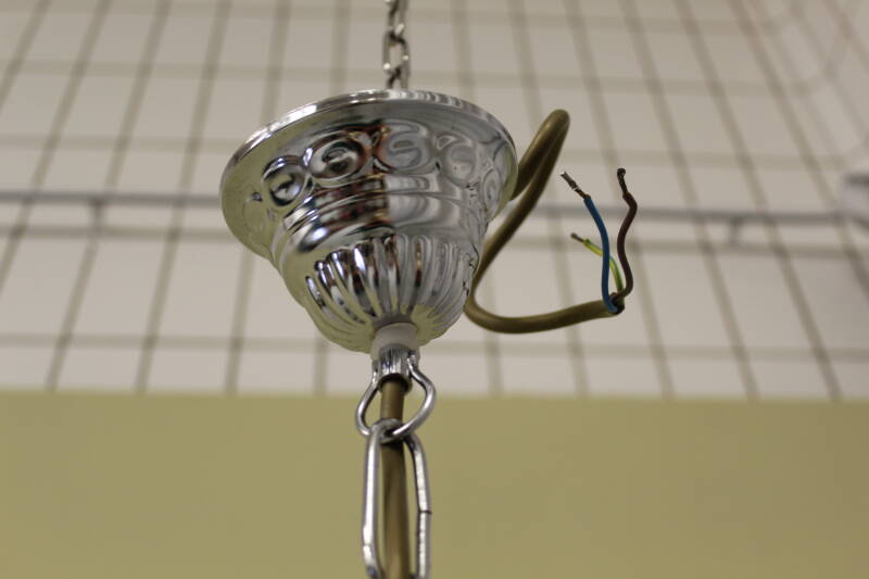 Vintage Murano teardrop lamp - zilver/transparant
