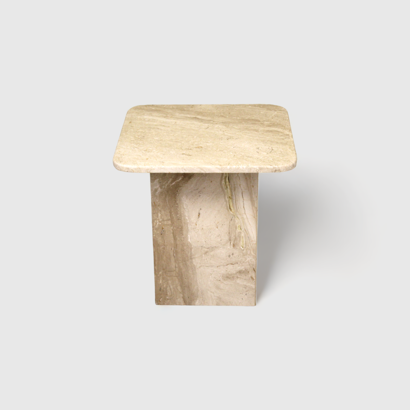 Vintage travertine side table | 00768