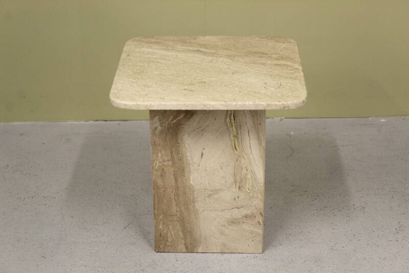 Vintage travertine side table | 00768