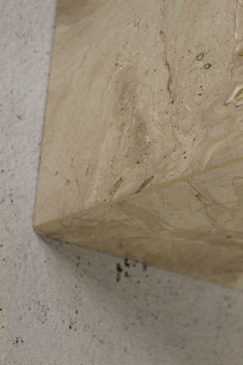 Vintage travertine side table | 00768