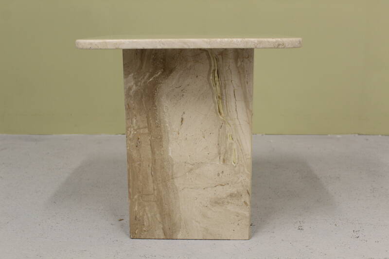 Vintage travertine side table | 00768