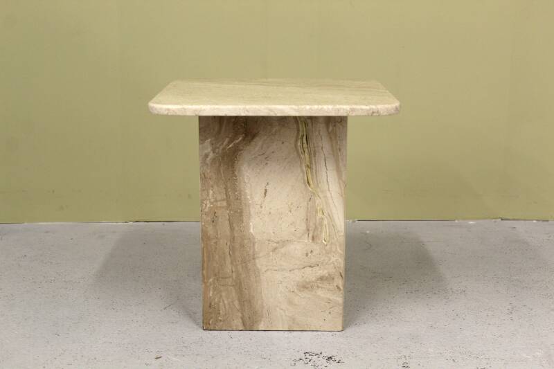 Vintage travertine side table | 00768