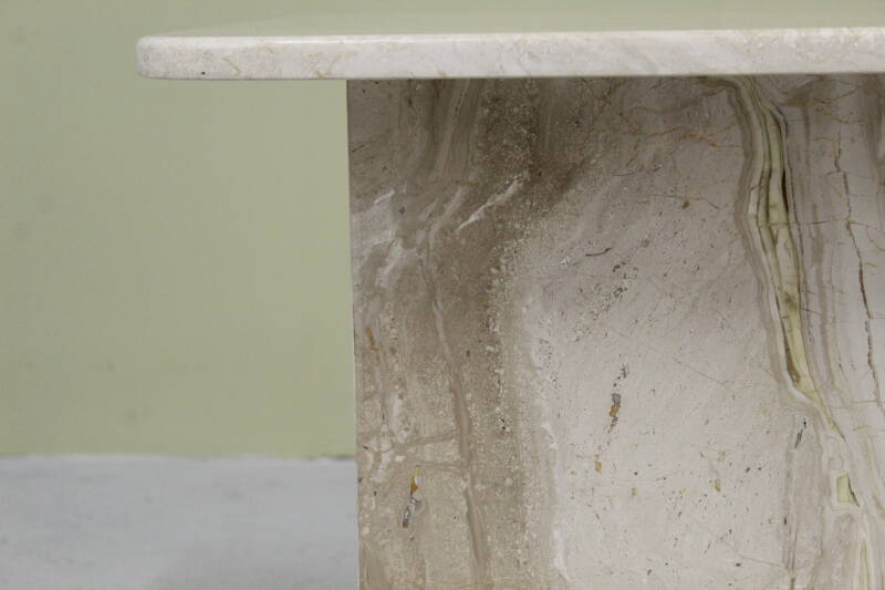 Vintage travertine side table | 00768