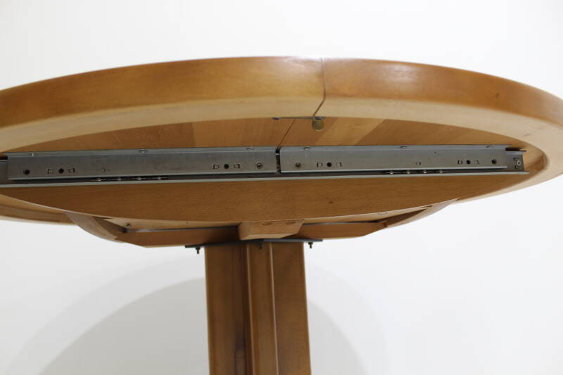 Vintage uitgeschuifbare ronde eettafel - jaren '70 | 00935