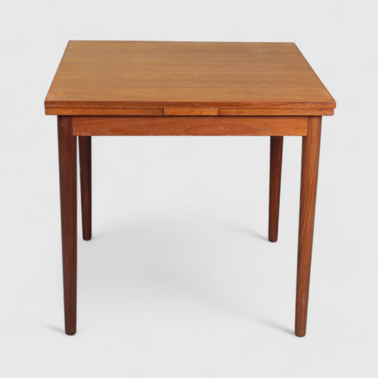 Vintage vierkante uitschuifbare eettafel - jaren '60, teak | 01408