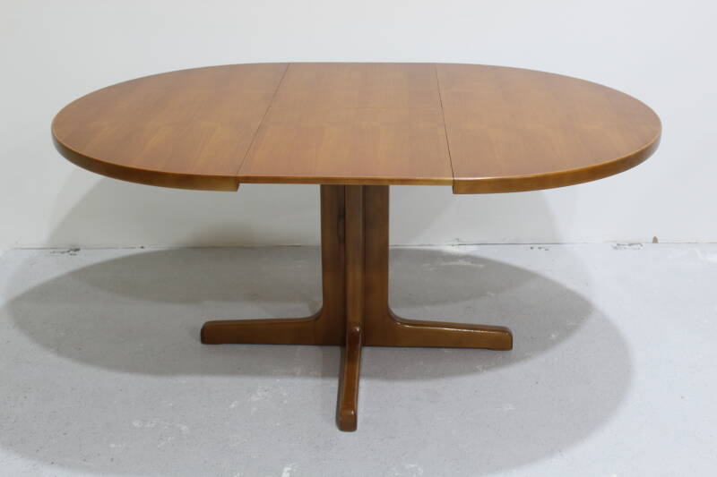 Vintage uitgeschuifbare ronde eettafel - jaren '70 | 00935