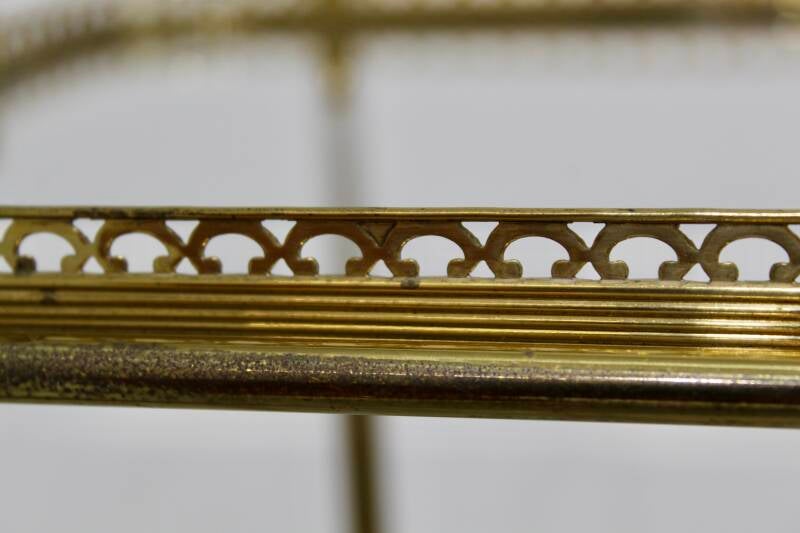 Vintage bar cart, serving trolley - brass, 1950s | 01186