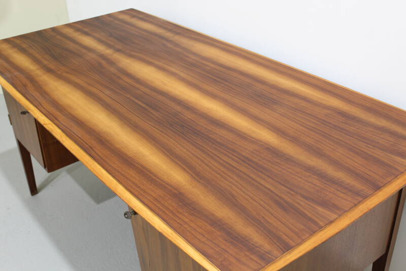 Vintage desk - walnut wood 50s/60s | 01218