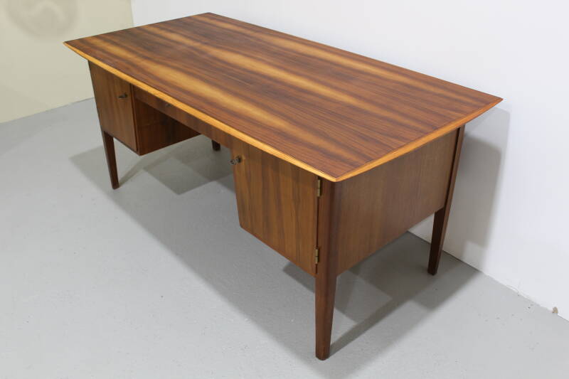 Vintage desk - walnut wood 50s/60s | 01218