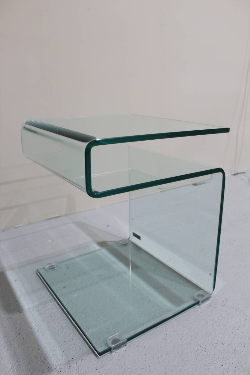 Vintage glass side table | 01322