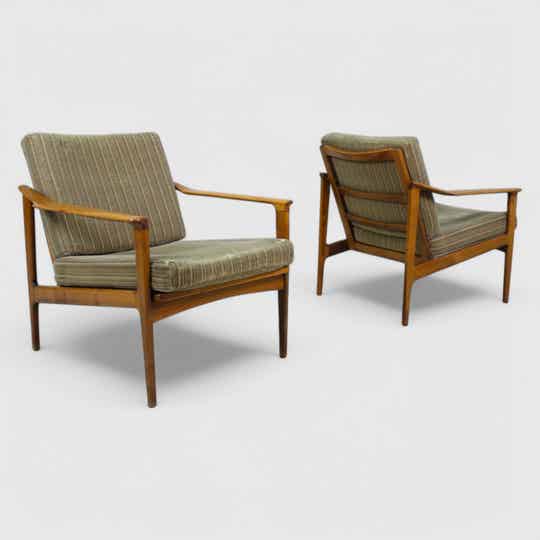 Vintage fauteuil, Deens Design - IB Kofod Larsen voor Selig