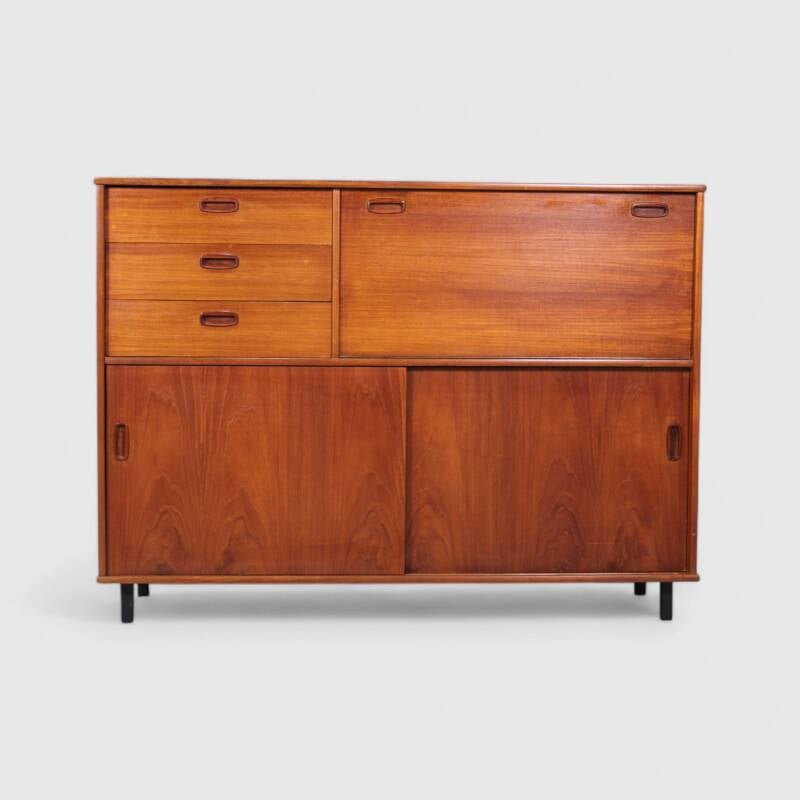 Vintage wandkast, sideboard, - jaren '60, teak | 01484