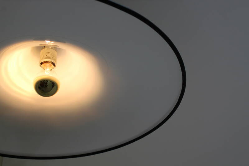 Vintage pendant lamp - white, 70s, acrylic | 01235