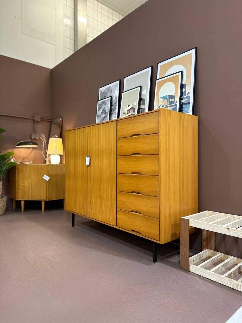 Vintage kledingkast, linnenkast, wandkast - jaren '60/'70 | 01438