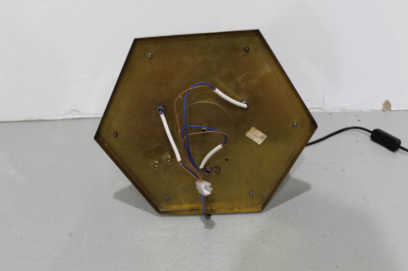 Vintage Lampe Brumberg - Messing, Rauchglas 70er