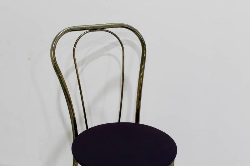 Vintage Hollywood Regency stoel - messing, jaren '70