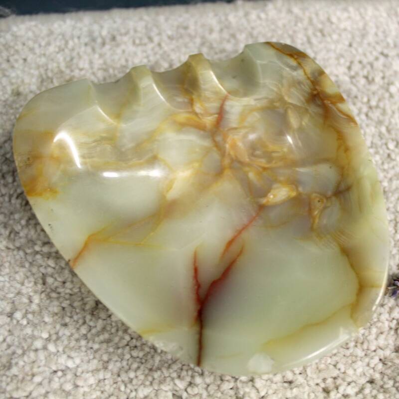 Vintage onyx asbak, sierradenschaaltje