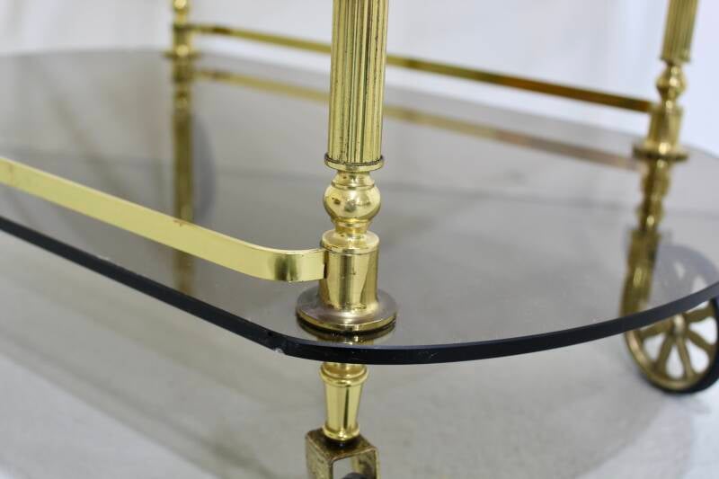 Vintage barcart, serveerwagen - messing | 01154